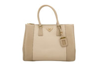 0546. Prada Galleria Saffiano Lux Beige Two-Tone, Gold Hardware1
