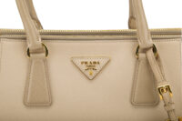 0546. Prada Galleria Saffiano Lux Beige Two-Tone, Gold Hardware7
