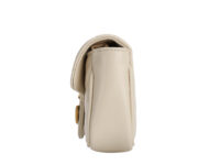 0547. Gucci GG Mini Marmont White Chevron Mattelasse Leather, Gold Hardware4