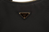 0550. Prada Re-Edition 2005 Black Re-Nylon Handbag, Silver Hardware7