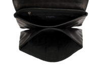 0552. Chanel Timeless Vintage Chocolate Bar Black Leather, Silver Hardware10