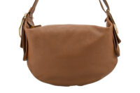 0487. Ferragamo Saddle Soft Hobo, Brown Leather NEW11