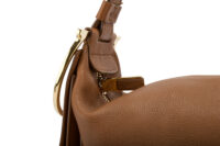 0487. Ferragamo Saddle Soft Hobo, Brown Leather NEW13