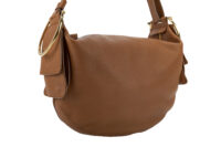 0487. Ferragamo Saddle Soft Hobo, Brown Leather NEW9