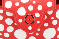 0558. Louis Vuitton Capucines x Yayoi Kusama Red Dotted Leather, Silver Hardware7
