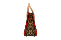 0579. Christian Louboutin Paloma Medium Tote Black Leather Cheetah Print Studded, Gold Hardware3