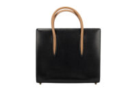 0579. Christian Louboutin Paloma Medium Tote Black Leather Cheetah Print Studded, Gold Hardware4