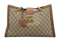 0580. Gucci Padlock Medium Tote Supreme GG Canvas, Gold Hardware1