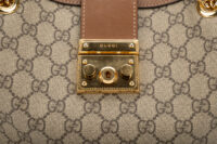 0580. Gucci Padlock Medium Tote Supreme GG Canvas, Gold Hardware12