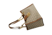 0580. Gucci Padlock Medium Tote Supreme GG Canvas, Gold Hardware7