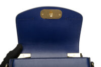 0581. Chloe C Mini Crossbody Blue Leather Suede Flap, Gold Hardware11