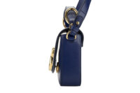 0581. Chloe C Mini Crossbody Blue Leather Suede Flap, Gold Hardware4