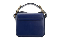 0581. Chloe C Mini Crossbody Blue Leather Suede Flap, Gold Hardware5