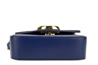 0581. Chloe C Mini Crossbody Blue Leather Suede Flap, Gold Hardware6