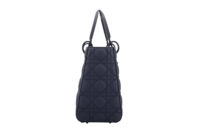 0582. Dior Lady Dior Medium Cannage Ultramatte Navy Leather, Navy Hardware 3