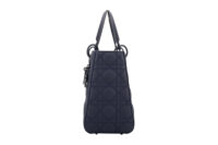 0582. Dior Lady Dior Medium Cannage Ultramatte Navy Leather, Navy Hardware 5