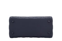 0582. Dior Lady Dior Medium Cannage Ultramatte Navy Leather, Navy Hardware 6