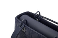 0582. Dior Lady Dior Medium Cannage Ultramatte Navy Leather, Navy Hardware 9