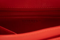 0583. Chanel Medium Geometric Flap Quilted Red Leather Silver Hardware 15