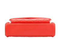 0583. Chanel Medium Geometric Flap Quilted Red Leather Silver Hardware 6