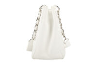 0584. Chanel Grand Shopping Tote (GST) White Caviar Leather, Silver Hardware5