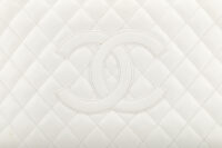 0584. Chanel Grand Shopping Tote (GST) White Caviar Leather, Silver Hardware7
