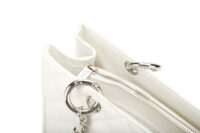 0584. Chanel Grand Shopping Tote (GST) White Caviar Leather, Silver Hardware9