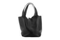 0585. Hermes Picotin 26 Vintage Noir Togo Leather, Palladium Hardware3