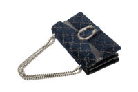 0588. Gucci Dionysus Large Chain Bag Navy Velvet GG, Aged-tone Hardware10