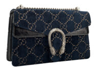 0588. Gucci Dionysus Large Chain Bag Navy Velvet GG, Aged-tone Hardware2