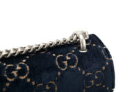 0588. Gucci Dionysus Large Chain Bag Navy Velvet GG, Aged-tone Hardware7