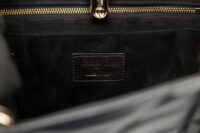 0589. Dior Archicannage Black leather Tote, Silver Hardware10