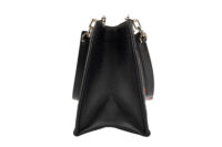 0589. Dior Archicannage Black leather Tote, Silver Hardware5