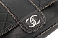 0590. Chanel Elementary Lumex Flap, Black Quilted Leather, Silver Hardware7