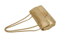 0591. Chanel Medium Flap Bag, Metallic Gold Laser Cuty Leather, Gold Hardware14