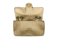 0591. Chanel Medium Flap Bag, Metallic Gold Laser Cuty Leather, Gold Hardware16