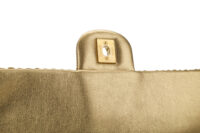 0591. Chanel Medium Flap Bag, Metallic Gold Laser Cuty Leather, Gold Hardware8