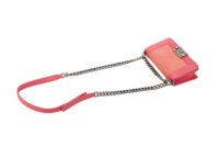 0592. Chanel Boy Bag Small, Pink Peach Stingray Leather, Ruthenium Hardware11