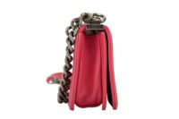 0592. Chanel Boy Bag Small, Pink Peach Stingray Leather, Ruthenium Hardware4