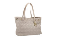 0594. Dior Panera Grey Coated Canvas Tote, Silver Hardware2