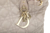 0594. Dior Panera Grey Coated Canvas Tote, Silver Hardware6