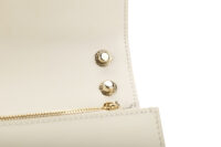0595. Bvlgari Large Serpenti Forever Chain Handbag Off-white Leather, Silver Hardware11