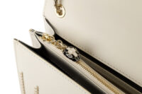 0595. Bvlgari Large Serpenti Forever Chain Handbag Off-white Leather, Silver Hardware12
