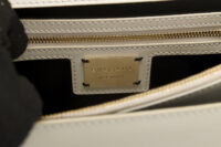 0595. Bvlgari Large Serpenti Forever Chain Handbag Off-white Leather, Silver Hardware14