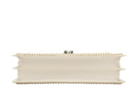 0595. Bvlgari Large Serpenti Forever Chain Handbag Off-white Leather, Silver Hardware5