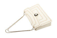 0595. Bvlgari Large Serpenti Forever Chain Handbag Off-white Leather, Silver Hardware7