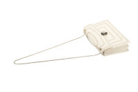 0595. Bvlgari Large Serpenti Forever Chain Handbag Off-white Leather, Silver Hardware8