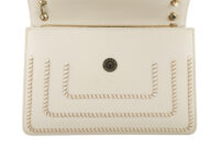 0595. Bvlgari Large Serpenti Forever Chain Handbag Off-white Leather, Silver Hardware9