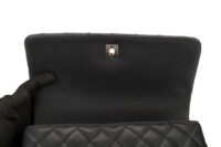 0601. Chanel Coco Handle Quilted Black Caviar Leather Flap Bag Ruthenium Hardware10