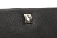 0601. Chanel Coco Handle Quilted Black Caviar Leather Flap Bag Ruthenium Hardware11